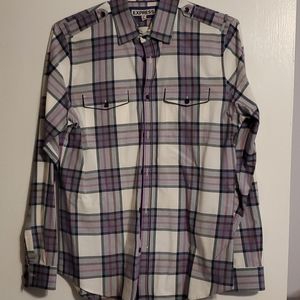Express Men’s Purple Long Sleeve Button Down Shirt